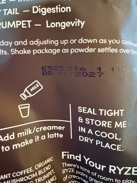 RYZE Mushroom Coffee + Iced Coffee Glass & 3 samplers - Picture 5 of 6